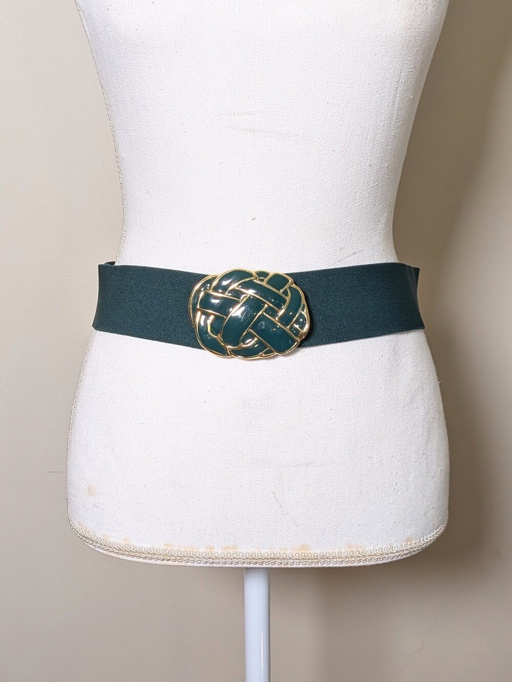 Vintage Gold And Green Belt